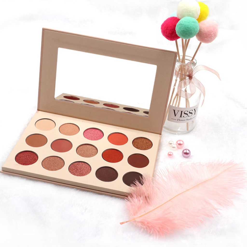 15-Color Private Label Glitter Eyeshadow Palette
