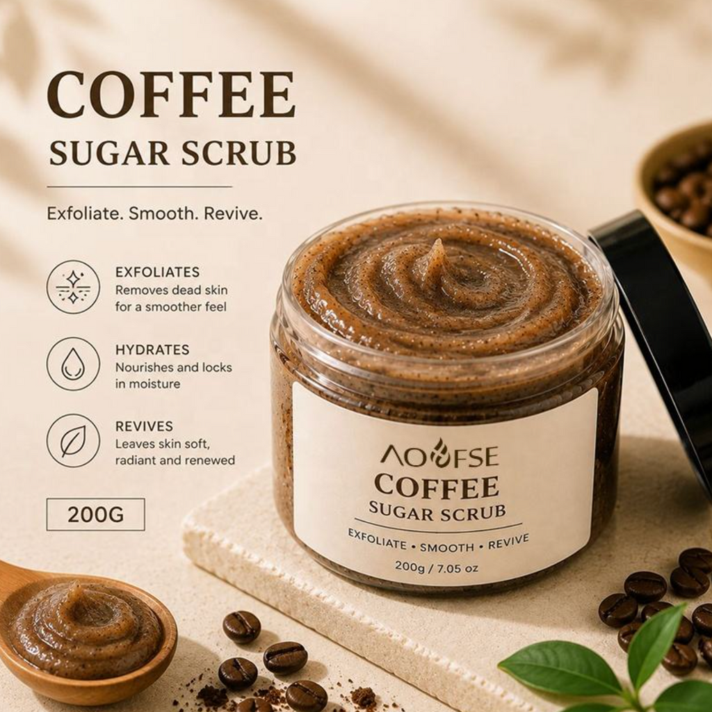Natural Coffee Extract Exfoliating & Moisturizing Body Polish for Smooth Skin